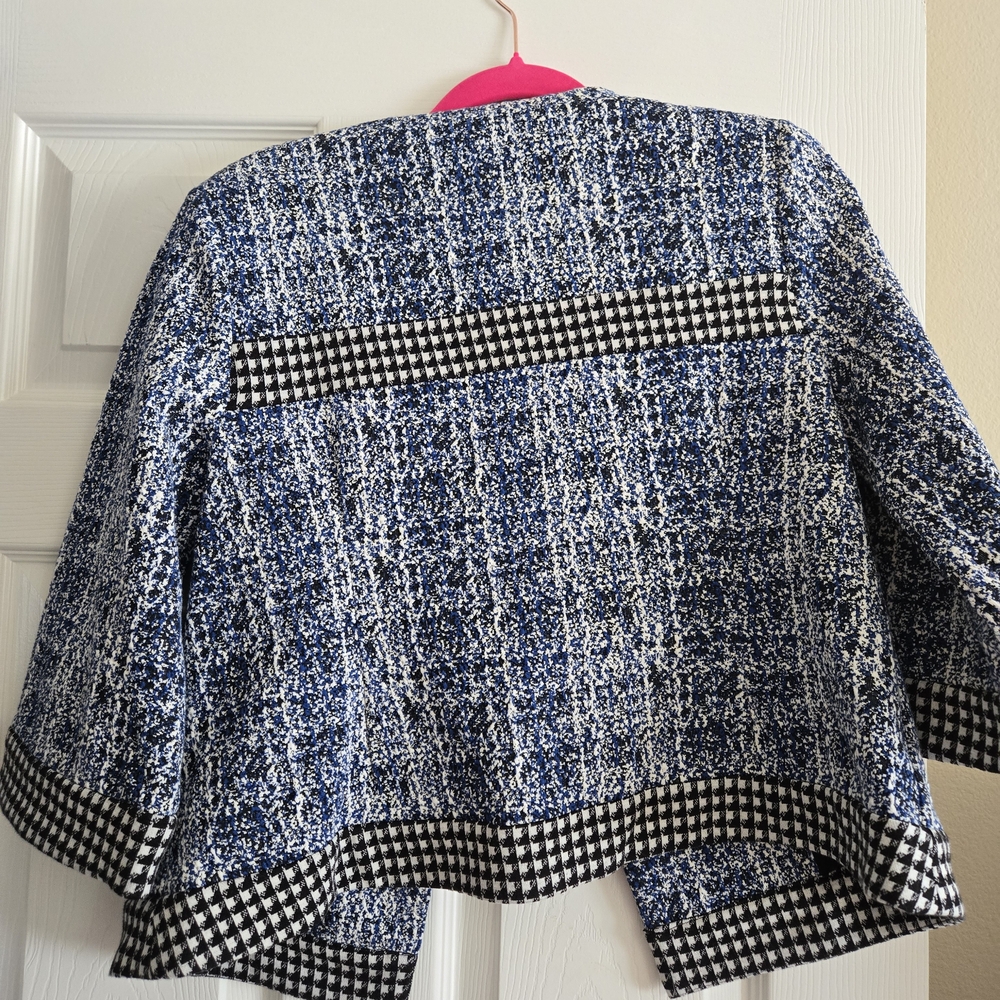 CAbi Navy and Black Houndstooth Blazer - Picture 3 of 3